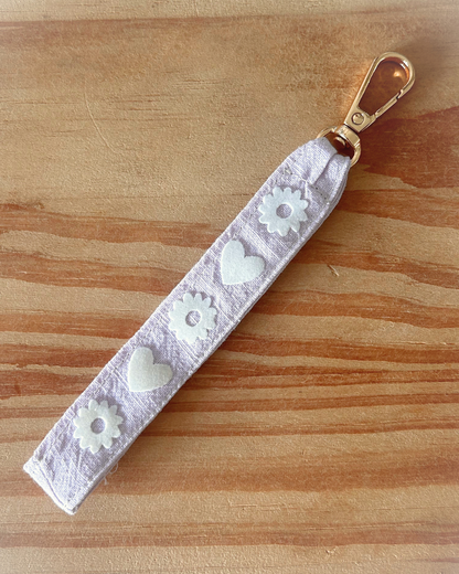Porte-clé dragonne - Violet pastel