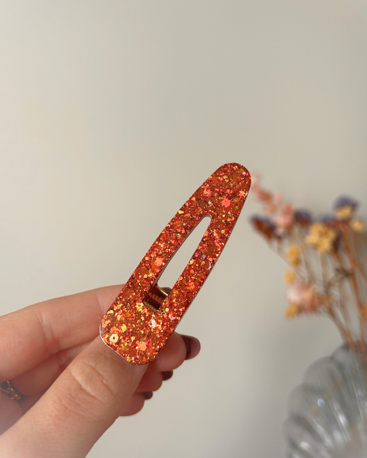 Barrette triangle - Orange d'automne